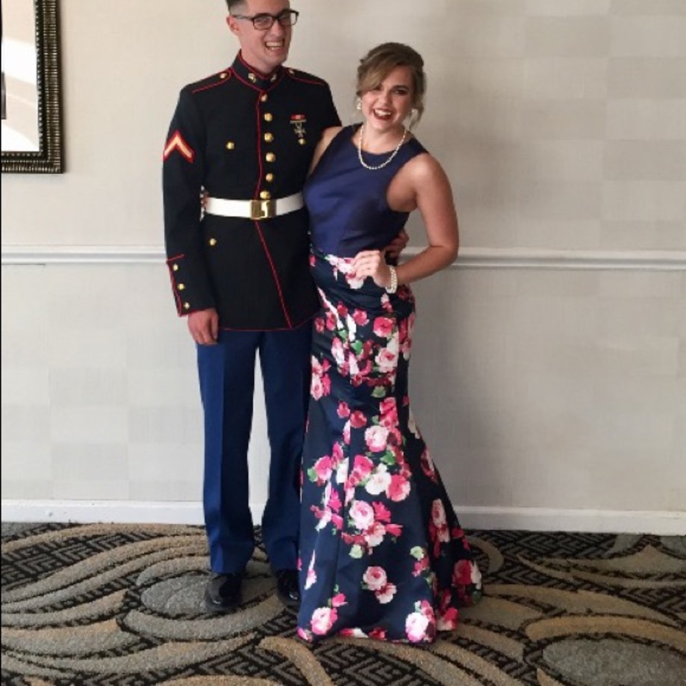 Two piece floral prom / evening gown!